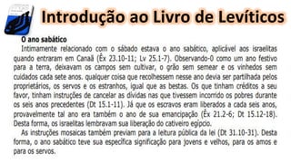 Introdução ao Livro de Levíticos
 