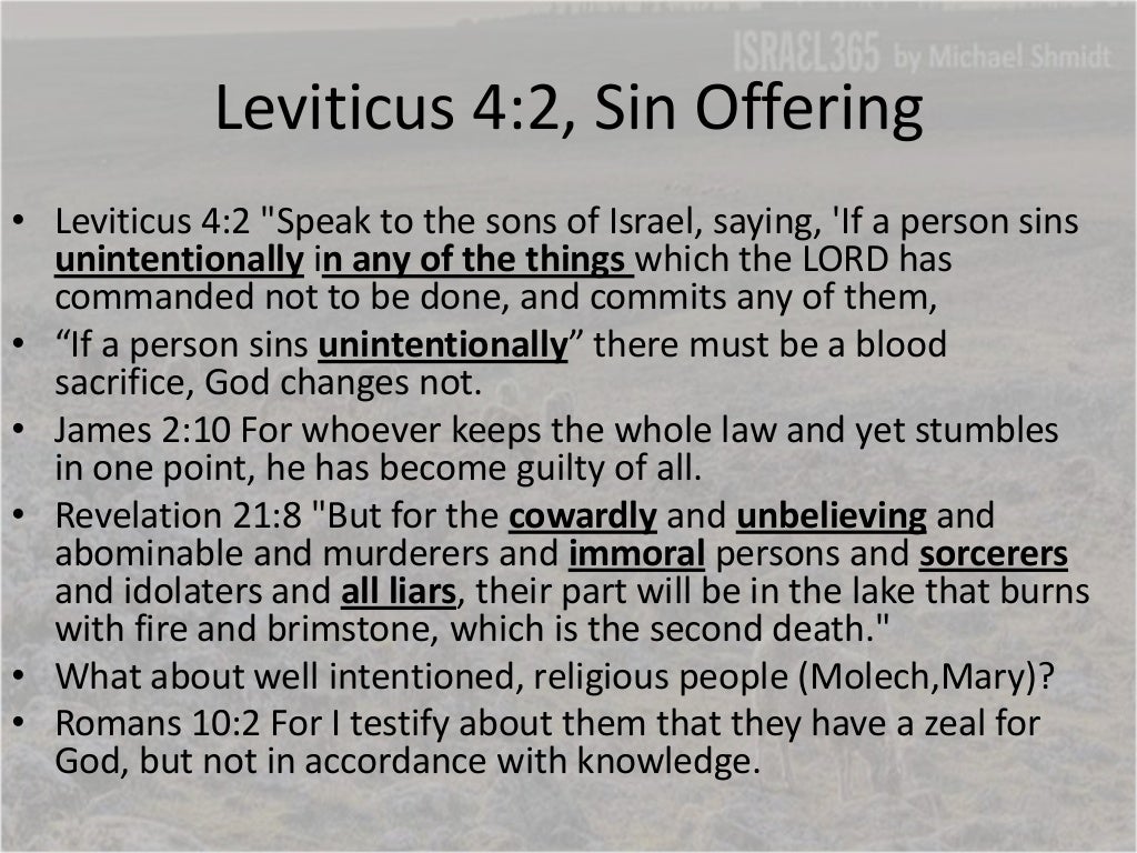 Leviticus 24, The Grain Offering, The Peace Offering, The Sin Offeri…