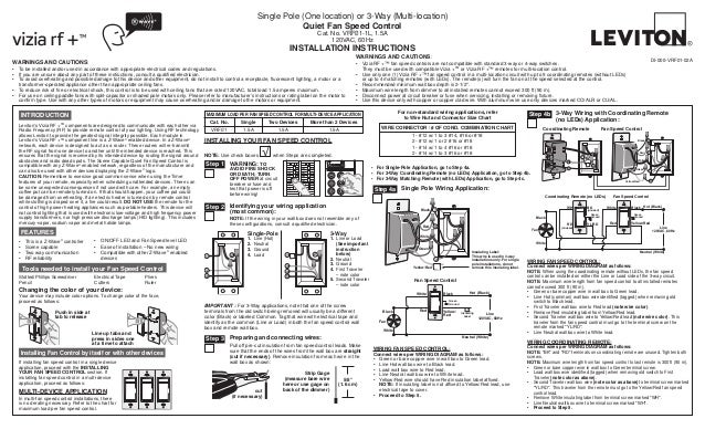 Leviton Vrf01 1 Lz Product Manual And Setup Guide
