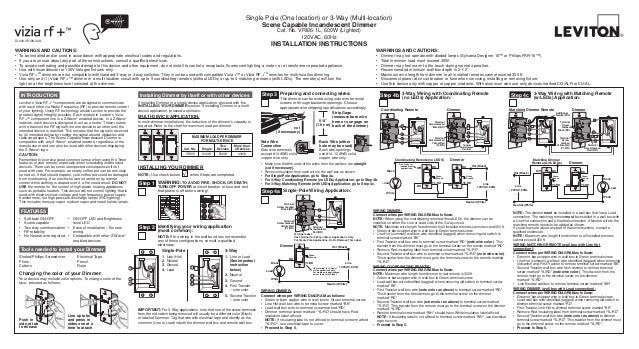 Leviton Vri06 1 Lz Product Manual And Setup Guide