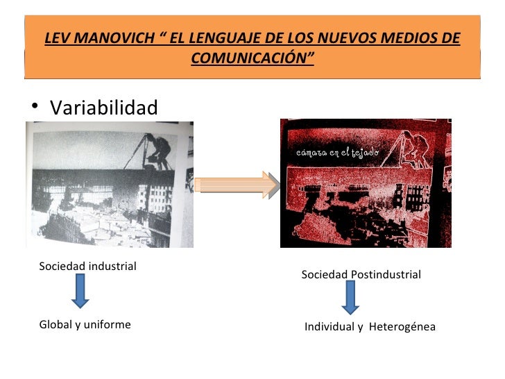 Lev manovich El lenguaje de los nuevos medios de comunicación