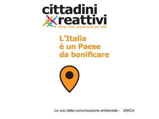 Le voci della comunicazione ambientale - UNICA
 