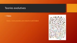 Teories evolutives
• Vídeo
https://www.youtube.com/watch?v=Cz6VTtlQksE
 