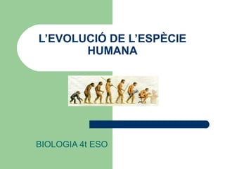 Isabel Ribas L’evolució de l’espècie humana | PPT