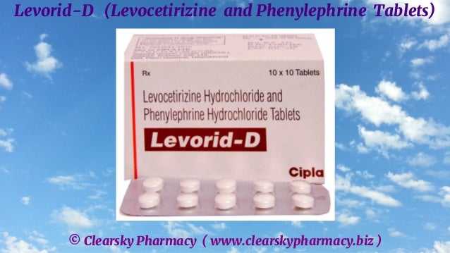 © Clearsky Pharmacy ( www.clearskypharmacy.biz )
Levorid-D (Levocetirizine and Phenylephrine Tablets)
 