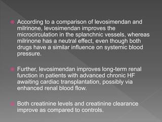  The use of levosimendan after an ischemic event can
diminish stunning. According to Sonntag et al.,
patients with ACS tr...