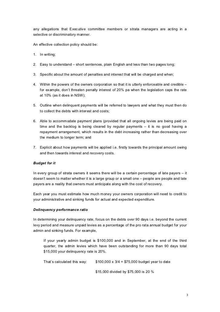 Levy collections guide