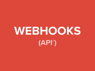 Meetup, please
call my server
as soon as
a new member has RSVP’d
Webhook
 