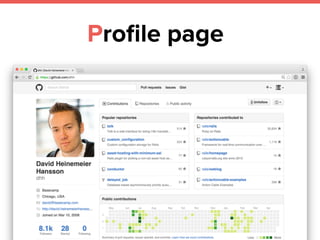 Proﬁle page
 