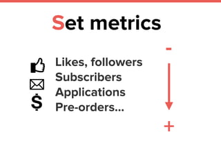 Set metrics
-
+
Likes, followers
Subscribers
Applications
Pre-orders…
 