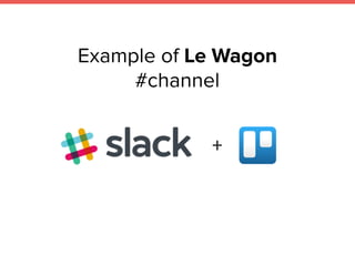 Example of Le Wagon
#channel
+
 