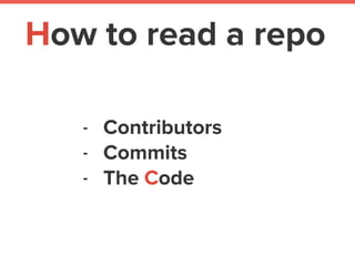 GitHub Flow
- https://guides.github.com/introduction/ﬂow/index.html
- http://scottchacon.com/2011/08/31/github-ﬂow.html
Let’s look at the
 
