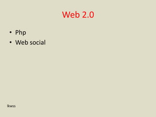Web 2.0PhpWeb social