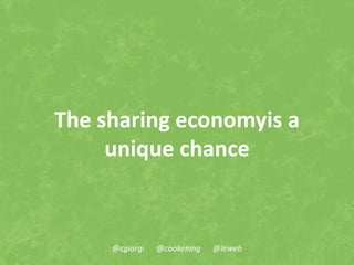 LeWeb Keynote - The biggest Impact of the Sharing Economy: Connecting Cultures