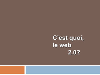 Le Web 2 en classe de FLE