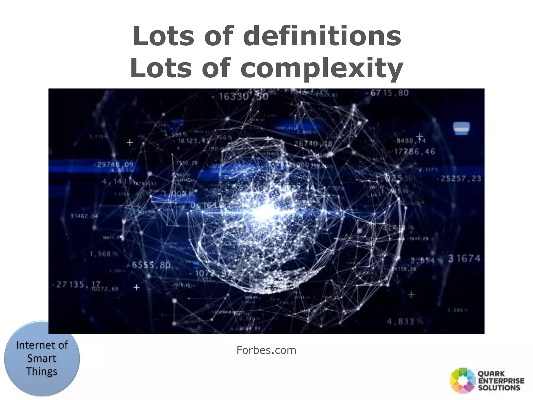 Lots of definitions
Lots of complexity
Forbes.com
 