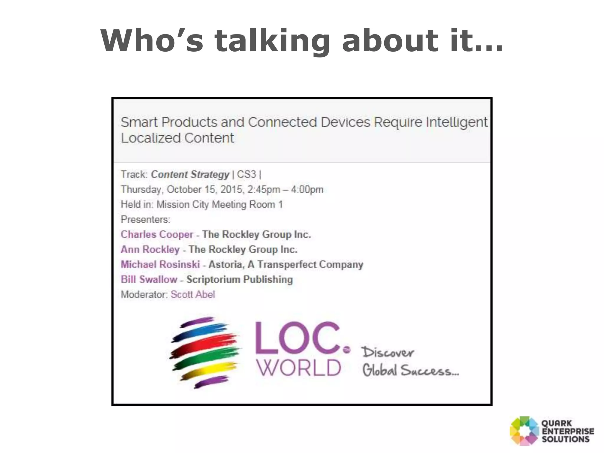 Who’s talking about it…
 