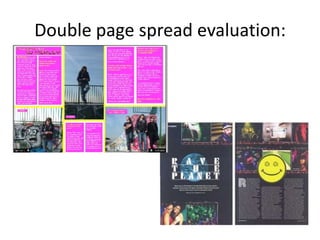 Double page spread evaluation: