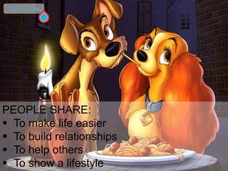 17
PEOPLE SHARE:
 To make life easier
 To build relationships
 To help others
 To show a lifestyle
Type of content
 