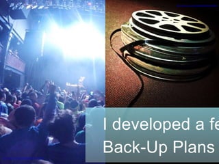 I developed a fe
Back-Up Planshttps://www.flickr.com/photos/50204706@N07/16212404050/
https://www.flickr.com/photos/52048340@N03/5481565630/
 