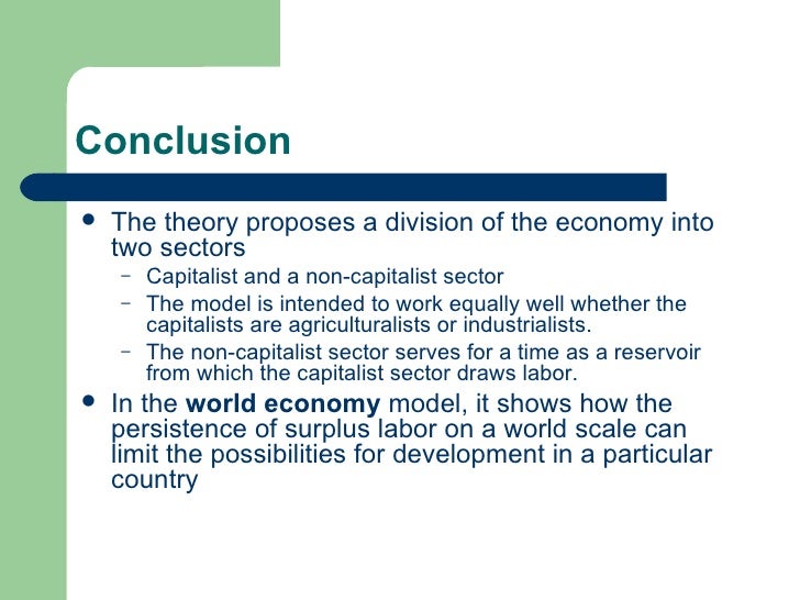 Lewis s Model for Economic Development