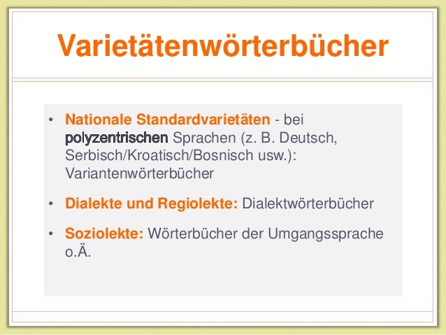 Varietatenworterbucher Deutsch Und Serbisch Varietatenworterbucher Deutsch Und Serbisch
