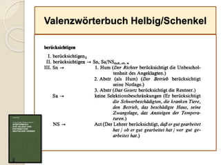 Valenzwörterbuch Helbig/Schenkel
 