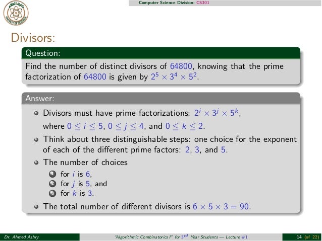 Lecture #1: Algorithmic Combinatorics I