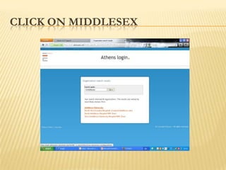 CLICK ON MIDDLESEX
 