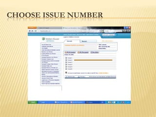 CHOOSE ISSUE NUMBER
 