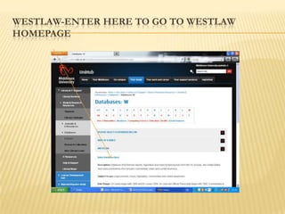 WESTLAW-ENTER HERE TO GO TO WESTLAW
HOMEPAGE
 