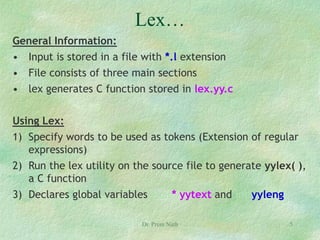 Lex Extension Features Lex and Yacc.pdf