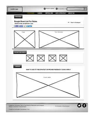 Accessibiltiy Tool Search for strategiesLexdis Logo
STRATEGIES DIFFICULTIES ADD A STRATEGY ABOUT USGUIDES
Image Text/ Information
Boogie Board Jot For Notes
POSTED BYNEIL ON FEBRUARY11,2016
0
STRATEGIES
3REPLIES
WANT TO ADD TO THISSTRATEGYOR PROVIDEFEEDBACK? LEAVEA REPLY
Current replies
YOU MAY FIND USEFUL
Strategy Strategy Strategy Strategy
Created by the Access Team at the School of Electronics and Computer
Science, University of Southampton.
Funded by the Student Centredness Fund.
© University of Southampton.
Back to Strategies
Receive updates
 