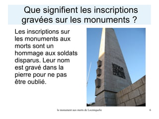 le monument aux morts de locmiquélic