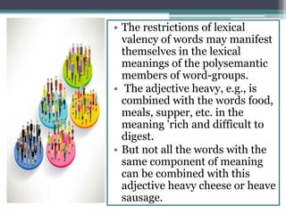 English lexicology. Lexical valency. ppt | PPT