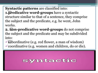 English lexicology. Lexical valency. ppt | PPT