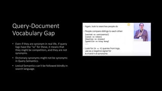Query-Document
Vocabulary Gap
 