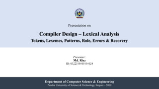 Analyze Lexical Analysis - Compiler Design | PDF