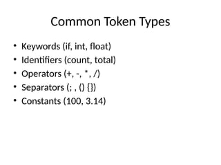 Comprehensive Guide to Lexical Analysis in Compiler Design | PPTX