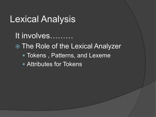 Lexical analyzer | PPTX