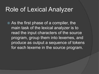 Lexical analyzer | PPTX