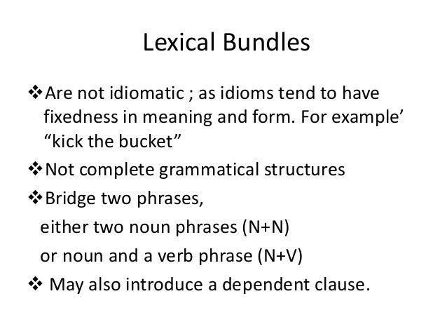 Lexical Bundles In L1 And L2 Academic Writing – WHNL