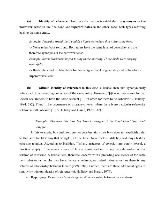 Lexical Cohesion
