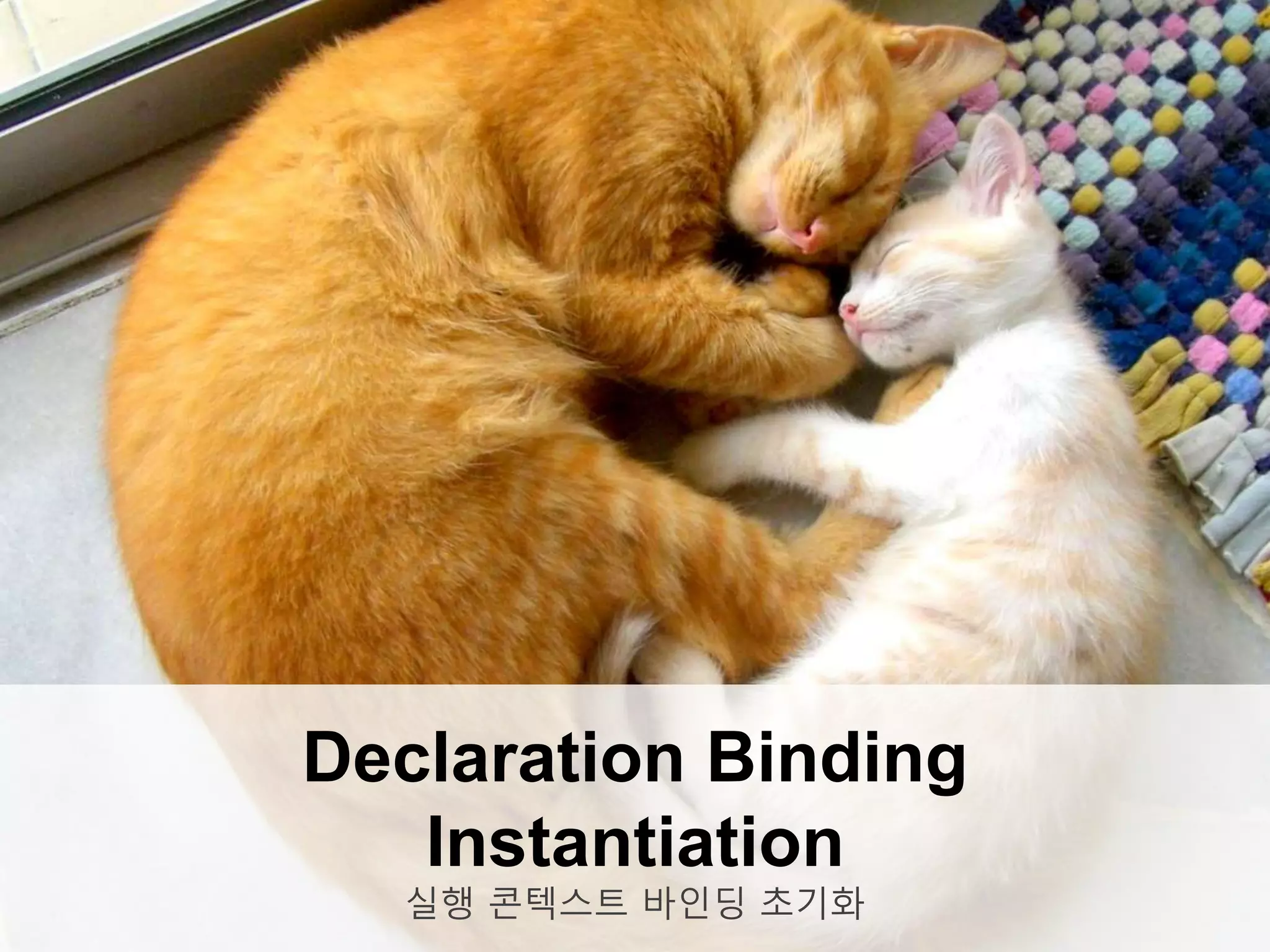 Declaration Binding
Instantiation
실행 콘텍스트 바인딩 초기화
 