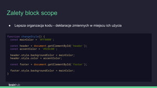 Lexical scope, function vs. block scope, hoisting, scope closures | PDF ...