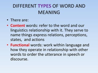Examples Of Lexical Meaning