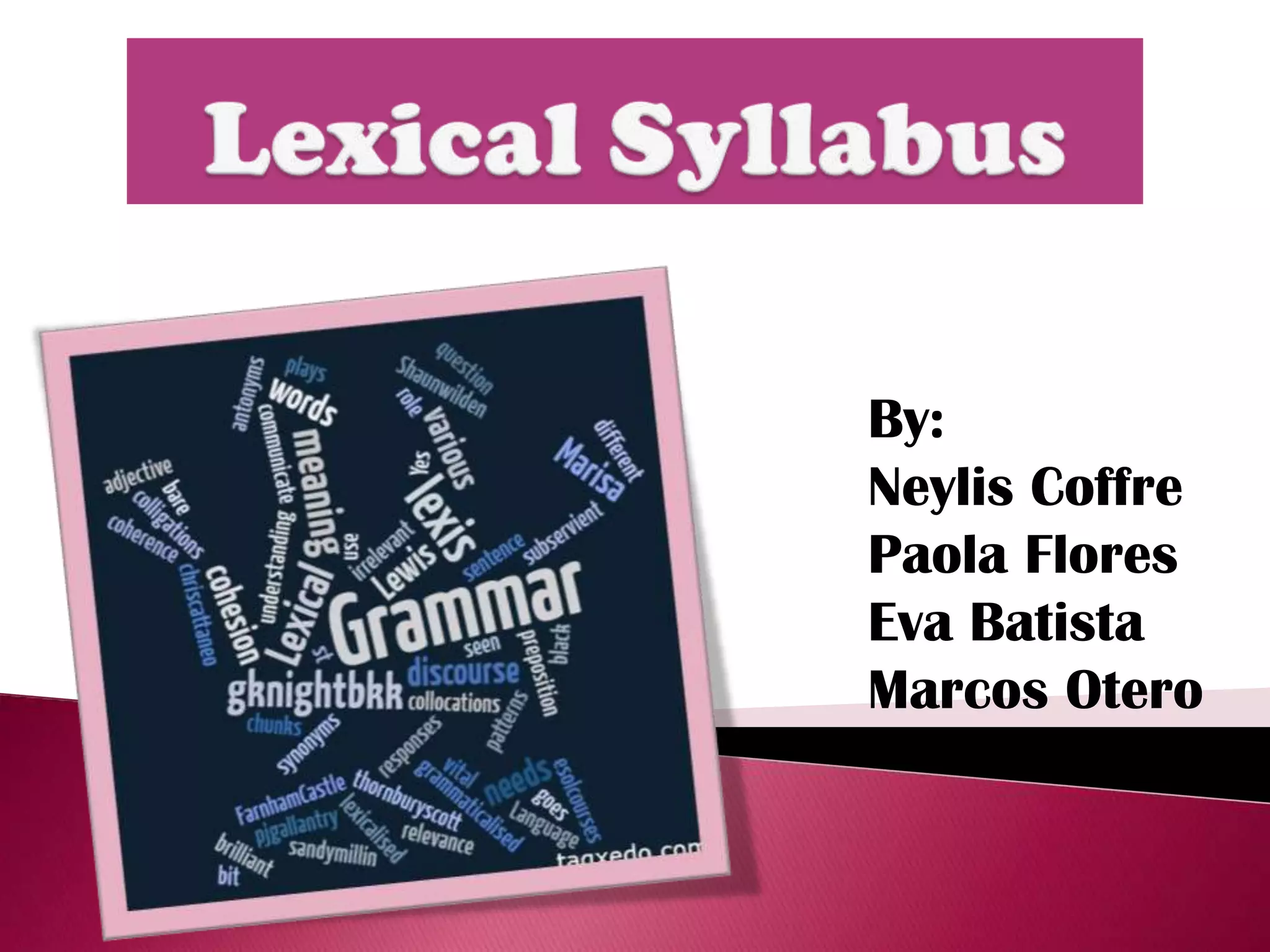 By:
Neylis Coffre
Paola Flores
Eva Batista
Marcos Otero
 