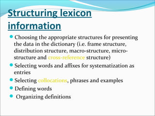 Lexicography | PPT