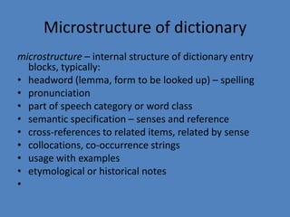 umair ijaz's Lexicography presentation | PPT