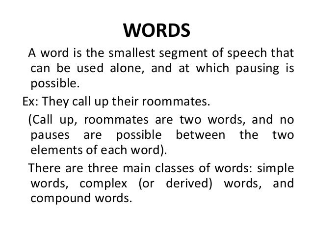 the word summary